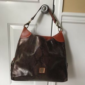 Dooney & Bourke Snake Embossed Large Hobo Bag